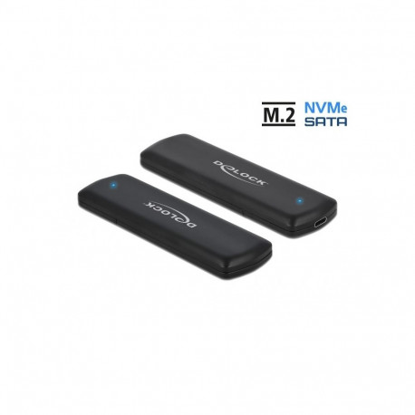 DeLOCK External USB Type-C Combo Enclosure for M.2 NVMe PCIe or SATA SSD