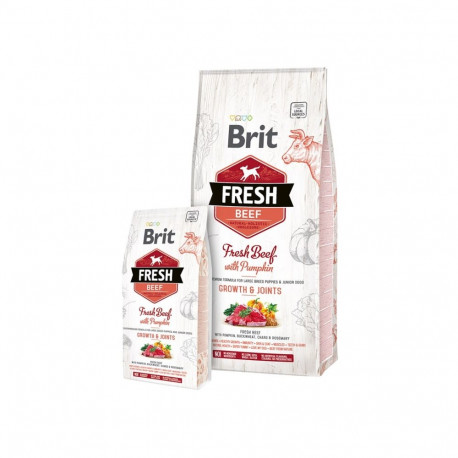 BRIT Fresh Puppy&Junior Large Growth&Joints Beef with Pumpkin - dry dog food - 12 kg
