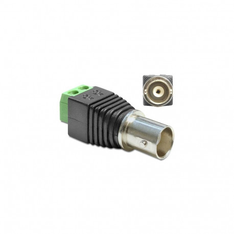 DeLOCK 65416 cable gender changer BNC 2p Black, Green, Silver