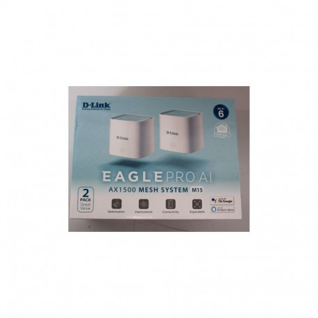 D-link SALE OUT. M15-2 EAGLE PRO AI AX1500 Mesh System EAGLE PRO AI AX1500 Mesh System M15-2 (2-pack