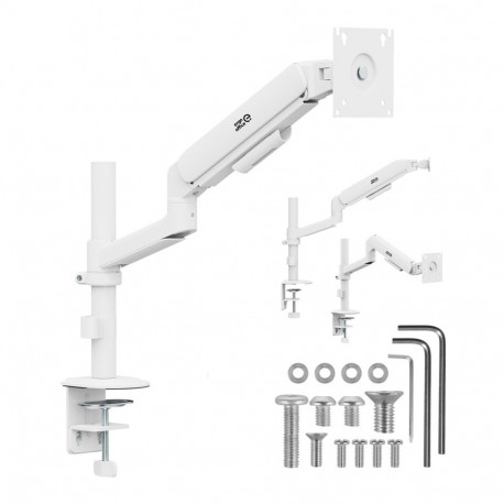 Ergo Office monitori kinnitus ER-691 W gaasivedruga 17"-32" 1-10kg maks. VESA 100x100, mattvalge