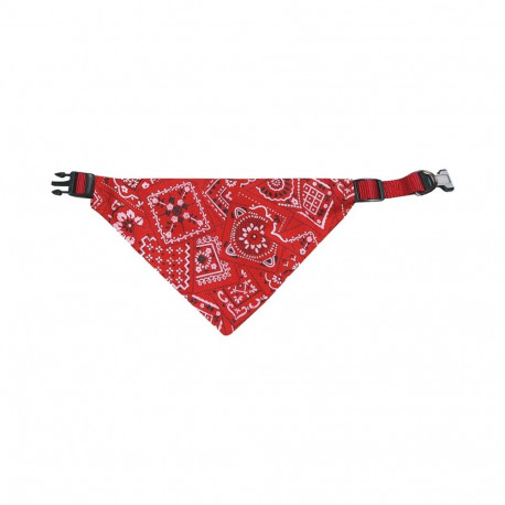 Koera kaelarihm bandana PINTO 40-65cm 25mm, punane