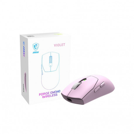 MSI mänguhiir FORGE GM340 juhtmevaba optiline USB, violetne