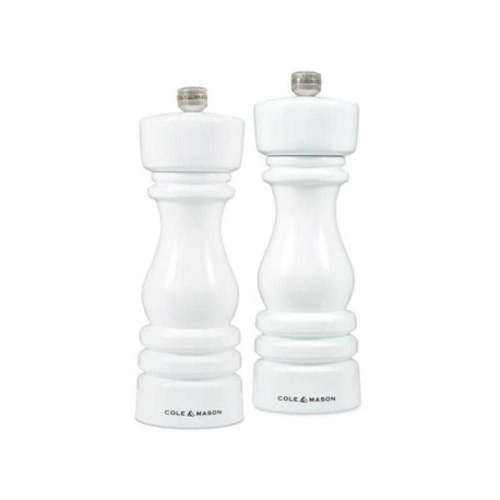Cole and Mason London Pepper/Salt Set 18cm White