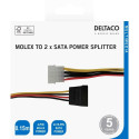 Deltaco Molex to 2 SATA Power Splitter