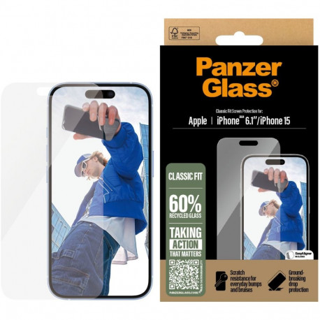 Kaitseklaas PanzerGlass iPhone 15/iPhone 16 Classic Fit