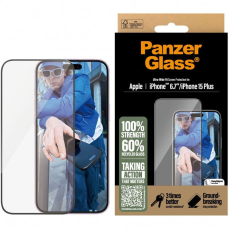 Kaitseklaas PanzerGlass iPhone 15 Plus/iPhone 16 Plus UWF