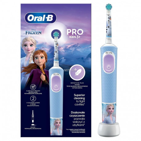 Oral-B Oral-B Electric Toothbrush Vitality PRO Kids Frozen Rechargeable For children Number of brush