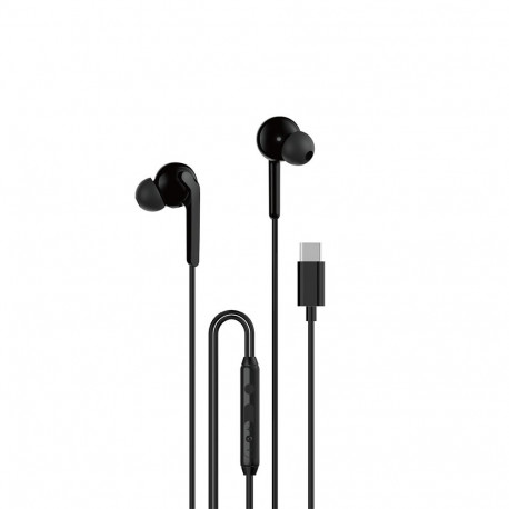 Dudao kõrvaklapid X3C+ juhtmega USB-C kõrvasisesed 1.2m, must