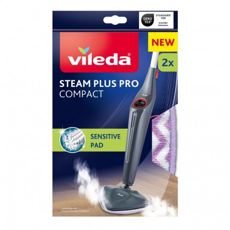 Steam Mop Insert - Vileda Steam Plus Sensitive Microfibre Refill, Washable, 60°C