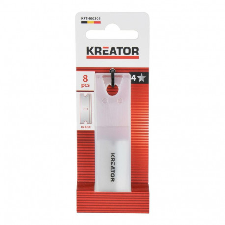 Razor terad 8 tk, KREATOR, KRTH00305, Terade pikkus: 39 mm, Terade laius: 19 mm