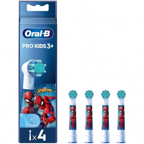 BRAUN el.zobu birstes uzgalis Spiderman 3+ (bernu)  4 gab. EB10-4 Spiderman (8006540805374)