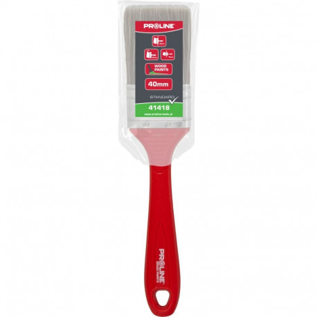 Pędzel płaski standard 40mm,rączka plastik,do drew.,proline