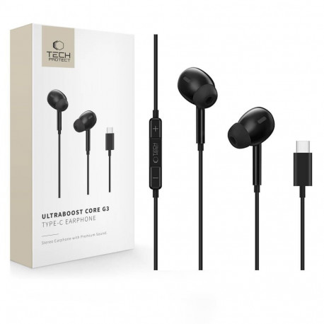 TECH-PROTECT ULTRABOOST TYPE-C EARPHONE CORE G3 BLACK