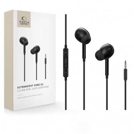 TECH-PROTECT ULTRABOOST MINI JACK EARPHONE CORE G3 BLACK