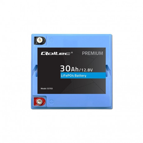 Battery - Qoltec LiFePO4 12.8V 30Ah 384Wh BMS