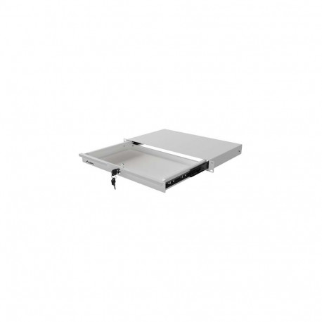 19" rackkapi sahtel 1U 483x270mm kandevõime kuni 30kg, hall