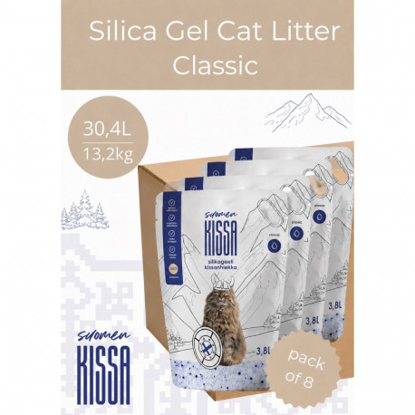 Suomen Kissa unscented silica gel cat litter 30,4L