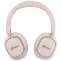 Wireless headphones Guess ENC Rectangle Metal Script pink
