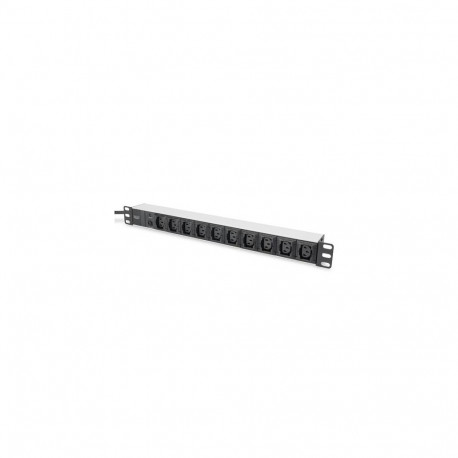 Digitus Socket strip with aluminum profile, 10-way, 2 m supply cable IEC C14 plug