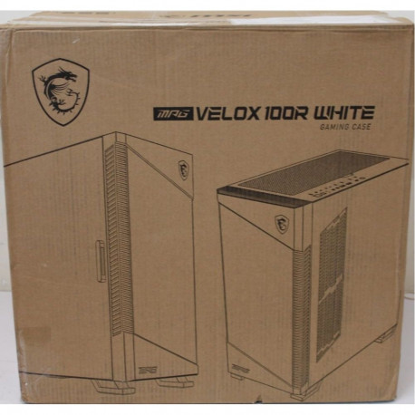 MSI SALE OUT. MPG VELOX 100R White PC Case, Mid-Tower, USB 3.2, Audio-out, Mic-in | PC Case | MPG VE