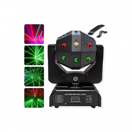 LIGHT4ME liikuv mitmeefektne valgusti 4w1 LED