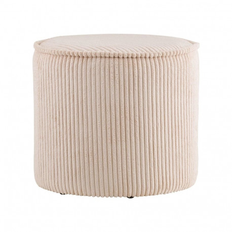 POUF CORDUROY BEIGE D40X35CM