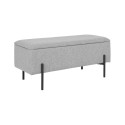 BENCH WITH STORAGE LIGHT GREY