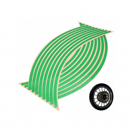 AG555C Naklejki odblaskowe na koła green