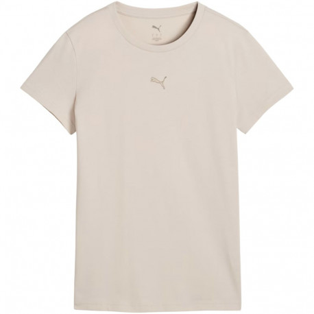 Koszulka damska Puma Ess Centered Cat Logo Tee jasnobeżowa 692916 82 L