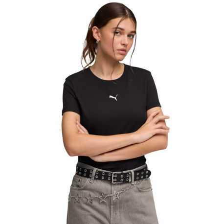 Koszulka damska Puma Ess Centered Cat Logo Tee czarna 692916 01 M