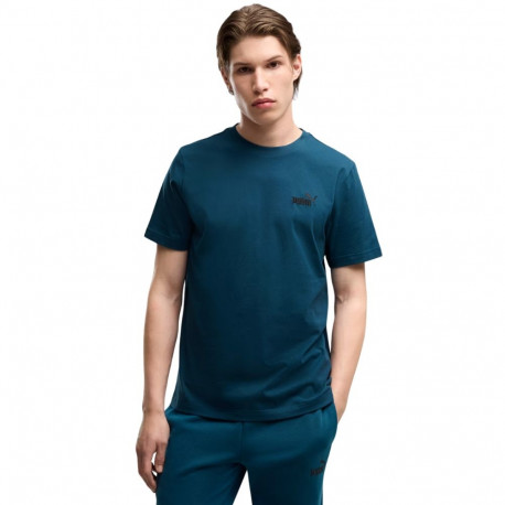 Koszulka męska Puma ESS Small No.1 Logo Tee(s) turkusowa 682535 36 XL