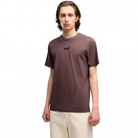 Koszulka męska Puma ESS Small No.1 Logo centered Tee brązowa 692912 91 XL