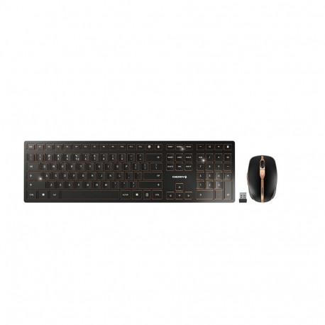 CHERRY klaviatuur DW 9100 SLIM koos hiirega RF-juhtmevaba ja Bluetooth QWERTY US inglise, must