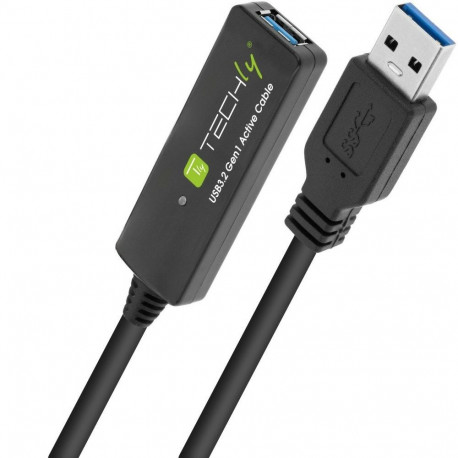 Techly USB-kaabel ICUR30100G USB 3.2 Gen 1 (3.1 Gen 1) 10m USB A, must