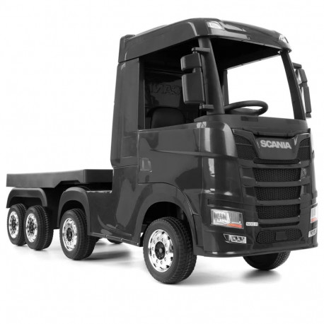 Laste elektriauto SCANIA R SERIES BLACK haagisega 4x4