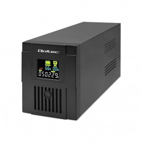 Qoltec 53770 katkematu toiteallikas (UPS) line-interactive 1.5 kVA 900 W 2 AC pistikupesa