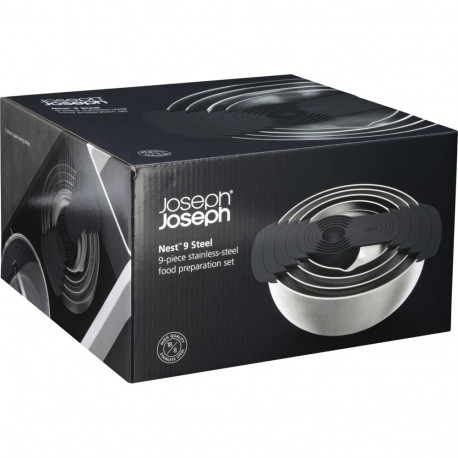 Joseph Joseph köögitarvikute komplekt Nest 9 Plus Steel 100 Collection 95032 9-osaline, hõbedane