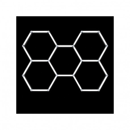 ZD211 Lampa led 5 hexagonów 297x206cm