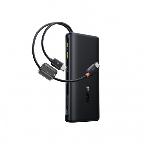LiPo-akupank 20 000 mAh, 100 W, integreeritud USB-C-kaabliga, USB-A, USB-C, JC41 EnerFill, must, BAS