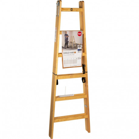 Hailo H40 StandardLine 2x6 Wooden Double-Sided Ladder