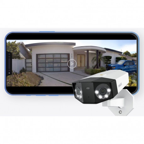 IP Security Camera - Reolink DUO P757 16MP Dual Lens 180° View Night Vision White