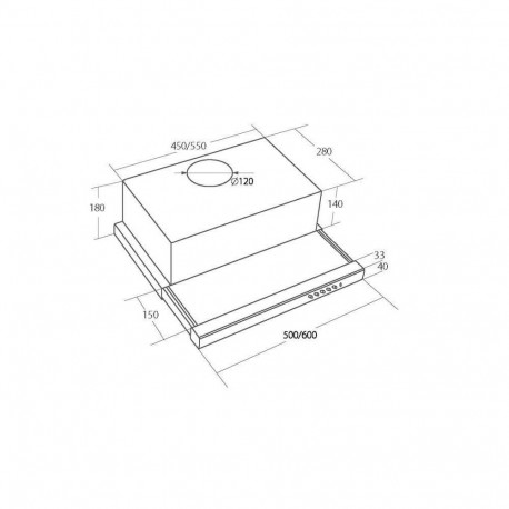 Cooker Hood - Akpo Wk-7 50 Stainless Steel