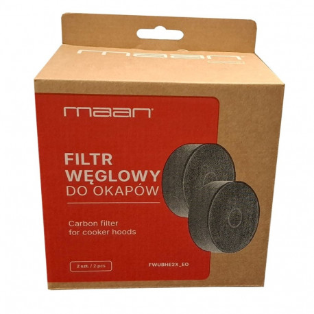 Cooker Hood Filter - MAAN Elba Mini 3D Carbon Filter 125mm, 2 Pcs