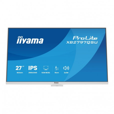 IIYAMA XB2797QSU-W1 27inch WHITE IPS 4-side slim bezel EyeComfort 2560x1440 15cm height adj. stand 3