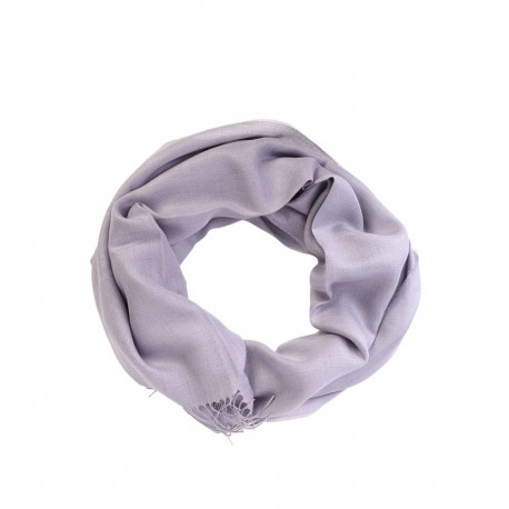 SOKISAHTEL Alpakavillane lillakas-hall siidisegune õlasall