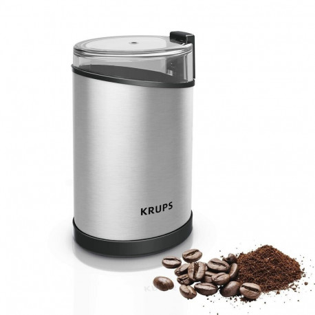 Krups kohviveski GX204D 200W kohviubade mahutavus 85g kaane ohutuslüliti tasside arv 12, hõbedane