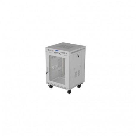 põrandakapp 15U 19-inch 600x800 perforeeritud uks LCD tasapakis, hall