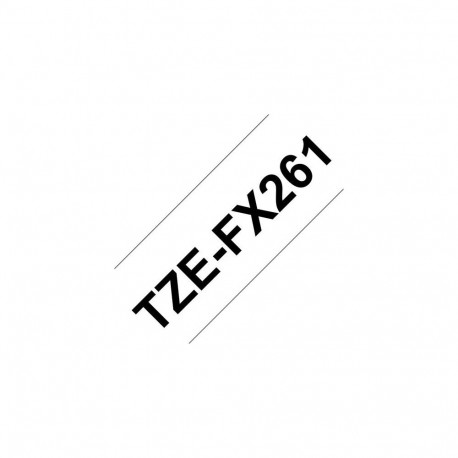 Brother TZE-FX261 label-making tape Black on white