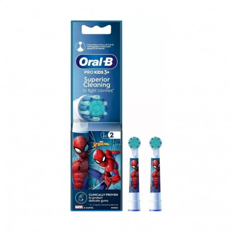 Braun EB10-2 Spiderman Electric Toothbrush Heads for Children 2pcs